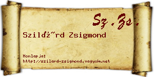 Szilárd Zsigmond névjegykártya