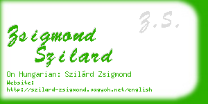 zsigmond szilard business card